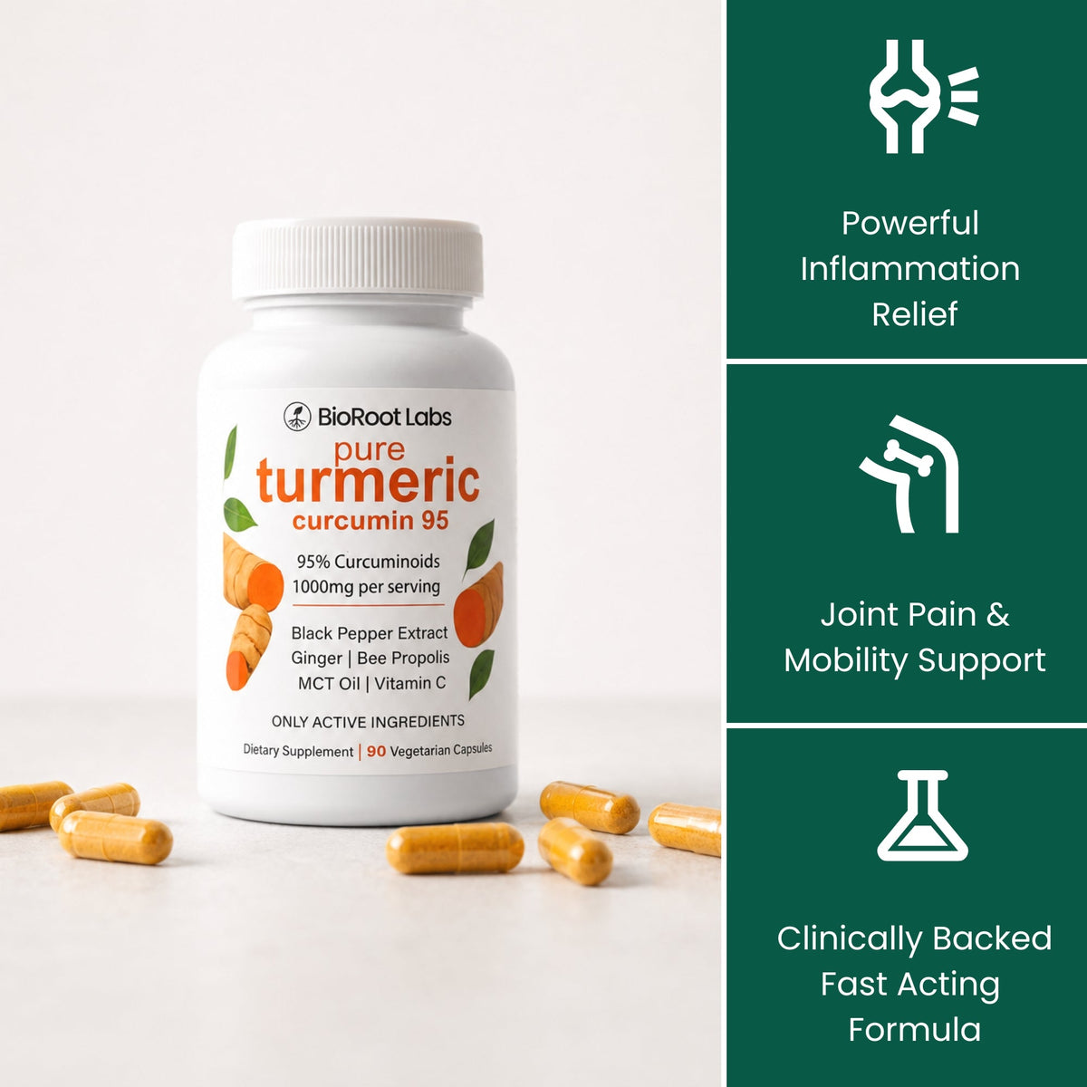 Turmeric Curcumin Capsules (1,000mg)